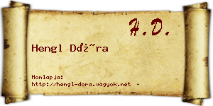 Hengl Dóra névjegykártya